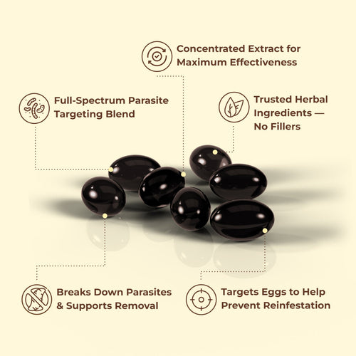 Eliminate Hidden Parasites & Larvae in Just 14 Days with Wormwood Black Walnut Cloves